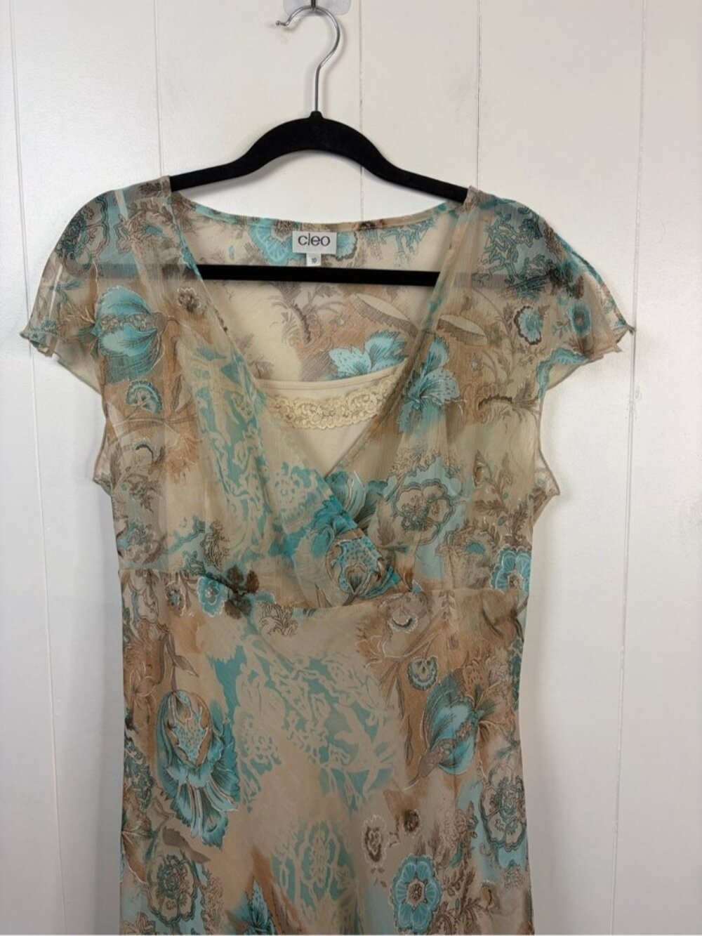Vintage Y2K Womens Floral Midi Dress Size 10 Fairycore Boho Romantic Cottagecore - Picture 5 of 15